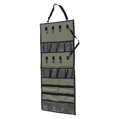 Diydeg Camping Hanging Organizer, 8 Hooks 8 Small Mesh Pocket 28 Hanging Loops 600D Oxford Cloth Door Organizer Storage for Bedroom Bathroom RV, Picnic