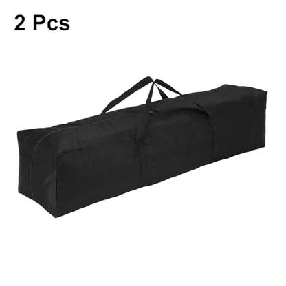 HARFINGTON 2pcs Camping Chair Replacement Bag 39.4" x 7.9" Folding Chair Carry Bag Oxford Cloth Storage Tent Bag with Handle Strap for Travel Outdoor Camping Sports, Black - size: 39.4" x 7.9"