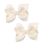 Baby Girl's 2Pcs Cute 3 Inch Pure Color Bow-knot Hair Clip for Photography Travel Daily Life (Cream) - color: Cream