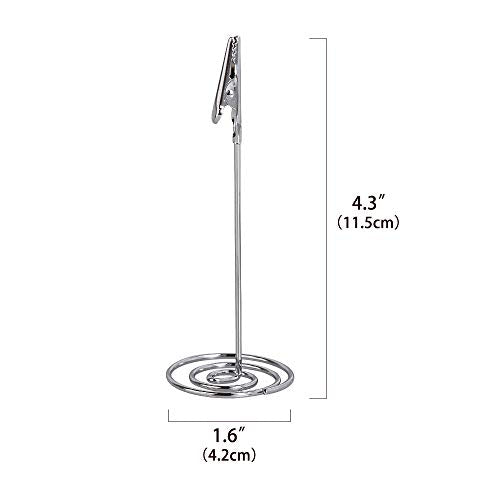 Artliving 12pcs Place Card Holder Memo Holder Clip Photo Holder Table Number Holder Sliver - color: Silver