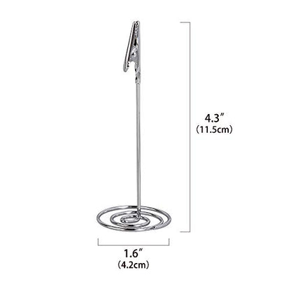 Artliving 12pcs Place Card Holder Memo Holder Clip Photo Holder Table Number Holder Sliver - color: Silver