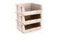 HE HUDSON EXCHANGE 11" x 11" x 5" (3 Pack) Plastic Stackable Storage Bin, Stone - color: Stone, size: 3 Pack
