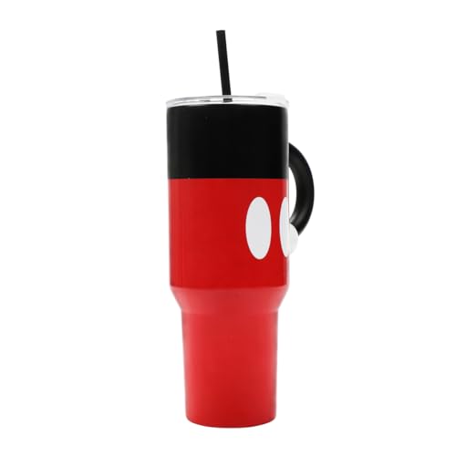 Disney Mickey Mouse 40 Oz Stainless Steel Tumbler With Sculpted Arm Handle - color: Disney Mickey Mouse Red