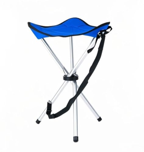 Folding Camping Stool,16.5" Folding Camping Chairs,Portable Tripod Seat,Outdoor Travel Tall Chair for Camping Walking Hunting Hiking Fishing Mountaineering Picnic Beach BBQ Garden Lawn(Blue) - color: Blue