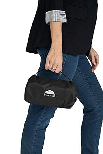 BlueHills Ultra Compact Travel Blanket 2 Pack Large Soft Cozy Portable Blanket Sheet with Carry Case and for Flight Airplane Car Layover Camping Hotel C203-2PK-Black - color: C203-2pk-black