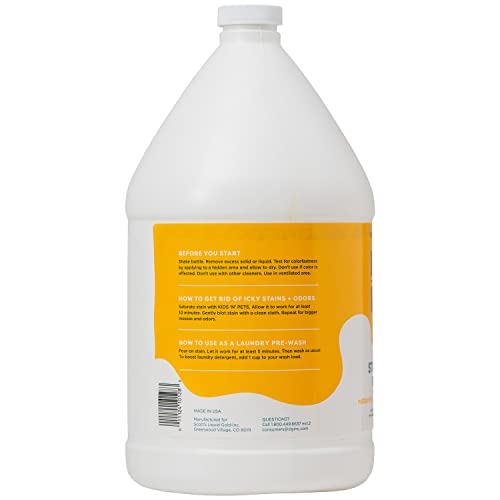 Kids 'N' Pets Instant All-Purpose Stain & Odor Remover - Cleans Dog Pee, Cat Urine, Other Smells, Spots from Carpet, Couch, Mattress - Non-Toxic Chemicals & Child Safe Enzyme Cleaner - 1-Gallon - style: 128 oz gallon