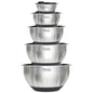 Viking Mixing Bowls Set, 10 Piece Stainless Steel Kitchen Cookware, Non-Slip Silicone Base, Includes Tight Fit Lids, Dishwasher Safe, Black - color: Black