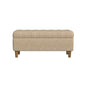 HomePop Ainsley 40" Storage Ottoman Bench - Oatmeal Textured Fabric - color: Oatmeal Textured Fabric