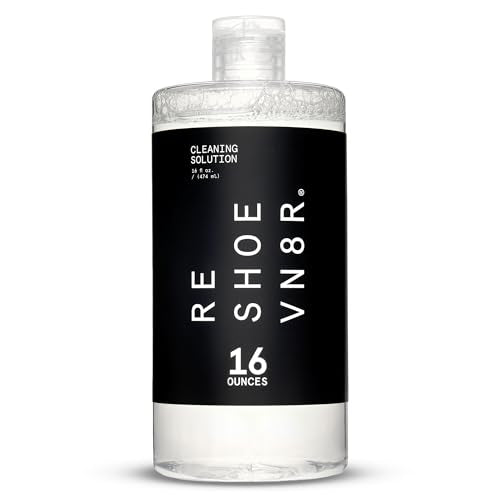 RESHOEVN8R Shoe Cleaning Solution - Sneaker Cleaner & Shoe Care for Canvas, Leather, Mesh, Suede, White, & Nubuck Shoes - style: 16 Oz
