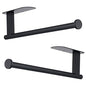 Honmein Paper Towel Holder, Upgrade SUS304 Stainless Steel Paper Towel Holder Under Cabinet, Bend-Resistant, Self-Adhesive or Drill mounting (2 Black) - color: Black 2pc