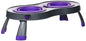 Dexas Popware for Pets Double Elevated Pet Feeder, Small, Gray/Purple - color: Gray/Purple, size: Small/1 Cup Capacity Bowls