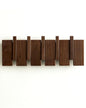 Wood Coat Rack Wall Mount - Large Walnut Piano Coat Rack wtih 5 Hooks for Hanging Clothes,Keys,Robes,Purse,Towels,Modern Decorative Wall hooks Heavy Duty Hanger Organizer for Bathroom/Bedroom/Entryway - size: 5 Hooks