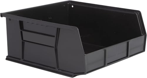 HE HUDSON EXCHANGE 11" x 11" x 5" (6 Pack) Plastic Stackable Storage Bin, Black - color: Black, size: 6 Pack