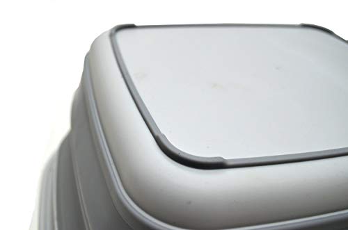 SAMMART 7.7L (2 Gallon) Collapsible Tub - Foldable Dish Tub - Portable Washing Basin - Space Saving Plastic Washtub (Grey, S) - color: Gray, size: Small