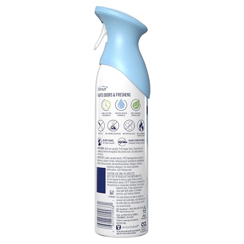 Febreze Air Mist, Air Freshener Spray, Odor Fighting Room Spray, Deodorizer for Home Bathroom Kitchen Office Apartment Dorm Room Classroom, Linen & Sky Scent, 8.1oz (Pack of 6) - style: Linen & Sky