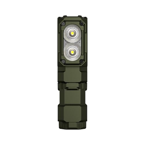WUBEN Army Green Mini Flashlight Battery Extension Tube(Model: E7), for Outdoor/Indoor Activities Camping, Hiking, Fishing, Walking, etc. - color: Army Green YCT