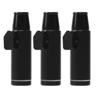 NTIERA Bullet Kit of 3 Pieces, Portable Powder Spice Dispenser Bottle to Carry On Everywhere, Modern Desing with Easier and More Precise Use, 3 Pack (Black), Pepper shaker-2