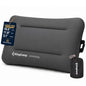 KingCamp Large Camping Pillow, Hybrid Inflatable Pillow with Soft Washable Foam Cover, Quiet Camp Pillow for Side Sleepers, Car Camping, Travel & Backpacking - color: Dark Grey