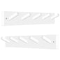 WEBI Coat Rack Wall Mounted,Coat Hanger Wall,16" Hole to Hole,Coat Hooks Wall Mounted,Hook Rack Peg Rail,5 Hooks for Hanging Coats,Hats,Jacket,Clothes,White,2 Packs - color: White, size: 17 inch(2 Packs)
