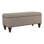 HomePop 42" Storage Bench with Nailhead Trim - Tan - color: Tan