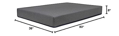 DREAMFOAM Brooklyn Bedding Copperflex Essential 8" Gel Memory Foam Mattress with Stain Protection, Twin XL |Made in Arizona - size: Twin XL 39x80, style: 8" - Firm