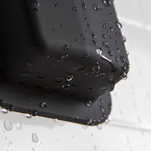 TOOLETRIES The Henry Essentials Holder, Silicone Bathroom & Shower Organizer for Toothbrush, Toothpaste, Razor & Toiletries, Reusable Strong Grip No-Residue Adhesive Holder - Charcoal