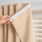 Adhesive Curtain - No Drilling, No Rod, Easy to Install Blackout Curtains for Window Blinds,Bedroom(Beige 35 * 71in-1P) - color: Beige, size: 35"W x 71"L (Pack of 1)