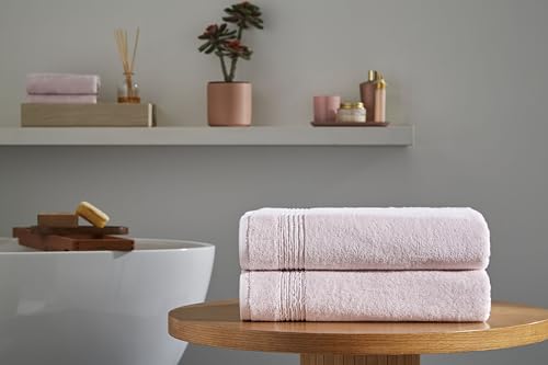 Ozdilek 2-Piece Bath Towels, 27x54 100% Turkish Cotton, Luxury Quick Dry, Extra Large, Fade-Resistant, Eco-Friendly, Spa Towel, Comfortable (Mauve Pink) - color: Mauve Pink