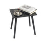 AWASEN Side Table, Small Black End Table for Living Room Bedroom Office Small Spaces, Modern Accent Side Table Nightstand with Solid Wood, Easy Assembly, (Black) - color: Black