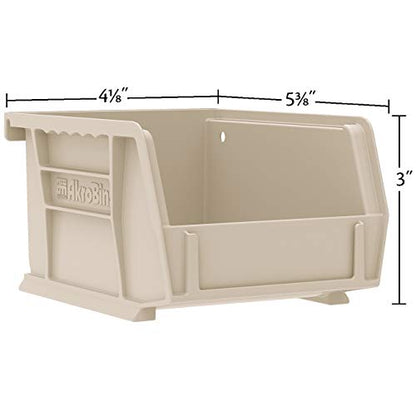 Akro-Mils 30210 AkroBins Plastic Storage Bins, Space-Saving Stackable Bins for Garage, Pantry, Craft Organization, 5" x 4" x 3", Clear, 24-Pack - color: Clear