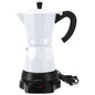 Coffee Pot 6 Cup Electric Espresso Coffee Maker Italian Moka Maker 300ml Portable Aluminum Espresso Machine Cafetera Moka Pot with Detachable Base, Gift for Home Travel(White) - color: White