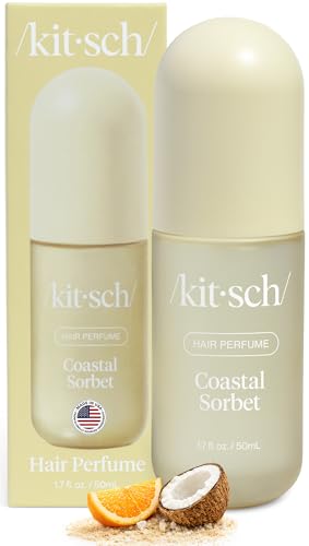 Kitsch Hair Perfume for Women- Coastal Sorbet | Clean, Deodorizing & Patented Odor-Eliminating Technology Hair Spray & Body Mist- Freshen Hair, Body & Pillows- Orange Zest & Creamy Coconut Scent- 50mL - size: 1.7 Fl Oz (Pack of 1)