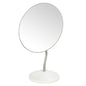 YEAKE Adjustable Flexible Gooseneck Makeup Mirror,360°Rotation Folding Portable Desk Vanity Mirror with Stand Shower Shaving Cosmetic Mirror Round Large - style: 7.5 Inch Diameter(Large Round)