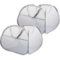 2 Pack Collapsible Laundry Baskets, 90L Large Foldable Laundry Basket, Durable Mesh Pop Up Hampers for Laundry, Dirty Clothes Laundry Hamper for Bedroom, Bathroom, Dorm, Laundry Room, Travel Grey - color: 2xGray