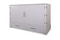Daily Delight Murphy Cabinet Chest Bed with Charging Station & 6" Memory Foam Mattress, Queen (White) - color: White