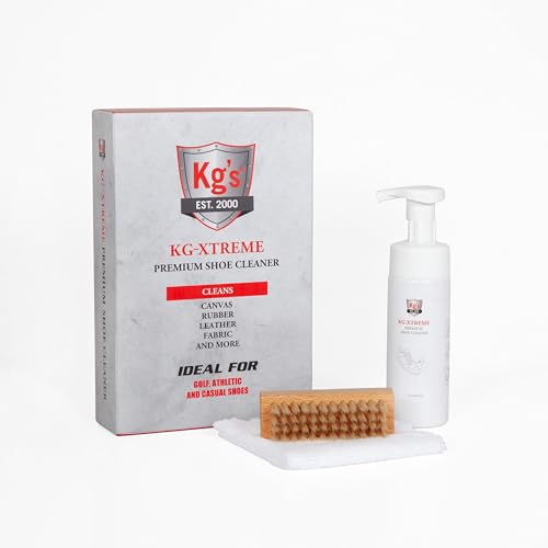 Kg's Premium Shoe Care Kit – Includes Cleaner, Suede Kit, Black & Brown Polish, Brushes, Applicators & Cloths for All Shoes - style: Shoe Cleaning Kit