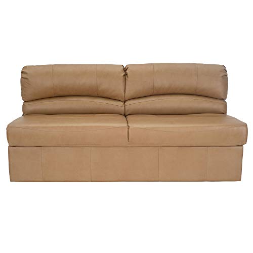RecPro Charles RV Jackknife Sofa | Love Seat | Sleeper Sofa | Length Options 62", 68", 72" (62 Inch, Toffee) - color: Toffee, size: 62 Inch