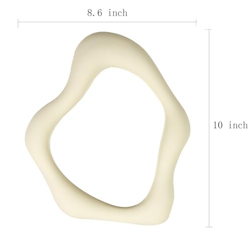 YCHMIR Small Wall Mirror Table Mount Vanity Mirror 10 “L x 8.8 ”W (Light Yellow) - color: Light Yellow