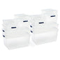 Rubbermaid Cleverstore Clear Dorm Variety 16-Pack, Made in USA, Stackable Large Clear Storage Bins with Lids, See-Through Plastic Storage, with Latching Lids, BPA-Free - size: Variety - 16 Pack