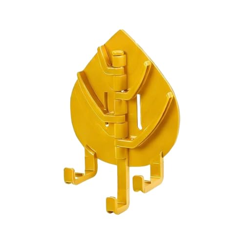 Wall Hook | Heavy Duty Space Saving Organizer - Multi-Hook Wall Coat Rack,for Jackets Hats Gloves Keys Scarves Purses Bags Bedroom Bathroom Entryway - color: Yellow