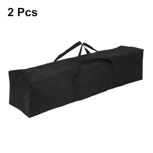 HARFINGTON 2pcs Camping Chair Replacement Bag 35.4" x 7.9" Folding Chair Carry Bag Oxford Cloth Storage Tent Bag with Handle Strap for Travel Outdoor Camping Sports, Black - size: 35.4" x 7.9"