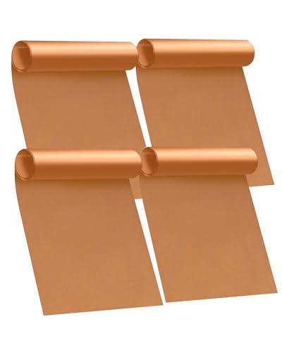 Oven Liners for Bottom of Oven - 4 Pack Large Heavy Duty Oven Mats, 17"x 25" Reusable Matt Liner for Electric, Gas, Toaster Ovens & Grills, BPA & PFOA Free, Kitchen Essentials, Copper - color: Copper, size: 4 Pack 17”x25”