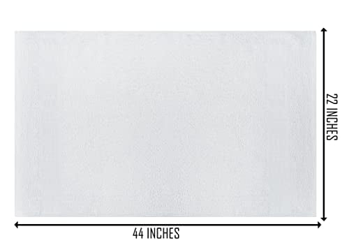 White Bath Towels (Pack of 12, 22x44 Inches) - Economy, Lightweight, Quick Drying - Bulk Sets for Commercial Uses, Gym, Salon, Spa & Hair - color: White, size: Bath Towel - Pack of 12 - 22x44