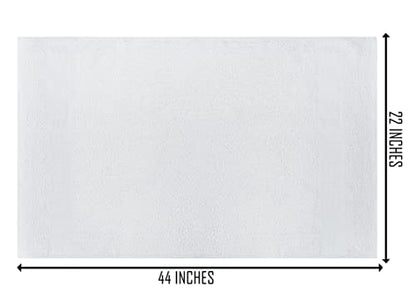 White Bath Towels (Pack of 12, 22x44 Inches) - Economy, Lightweight, Quick Drying - Bulk Sets for Commercial Uses, Gym, Salon, Spa & Hair - color: White, size: Bath Towel - Pack of 12 - 22x44