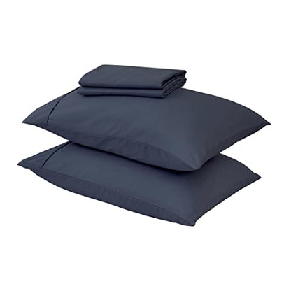 Great Bay Home 3-Piece Twin Blue Microfiber Sheet Set - Ultra-Soft, Brushed Bedding Sheets & Pillowcases - Wrinkle & Fade Resistant, All-Season Bed Sheets for Bed (Twin, Ocean) - color: 28 - Ocean, size: Twin