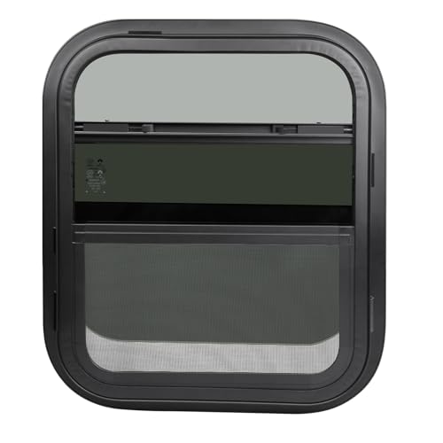 NOVINO RV Window for Trailer Camper,Vertical Sliding Replacement RV Window for Cargo Trailer Camper Utility Van Truck SUV,14" W x 16" H, Fit 15/16" or 1-3/8" Thick Wall,Allow Error 1/16",DOT Approved - size: 14"W x 16"H