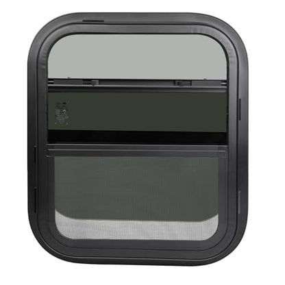 NOVINO RV Window for Trailer Camper,Vertical Sliding Replacement RV Window for Cargo Trailer Camper Utility Van Truck SUV,14" W x 16" H, Fit 15/16" or 1-3/8" Thick Wall,Allow Error 1/16",DOT Approved - size: 14"W x 16"H
