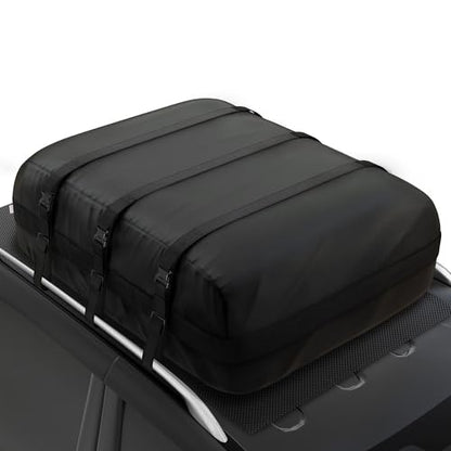 iBirdie Roof Rack Cargo Carrier 30.1 Cubic Feet, Soft-Shell Rooftop Cargo Box, Waterproof Heavy Duty 1200D for Car with/Without Roof Rack, Includes Anti-Slip Mat, Door Hooks, 52x40x25 inches