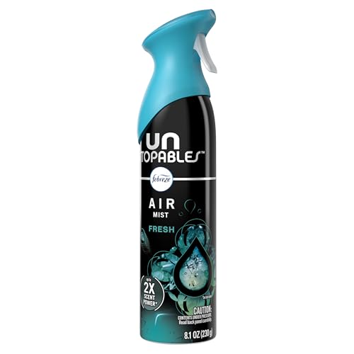 Febreze Air Mist, Air Freshener Spray, Odor Fighting Room Spray, Deodorizer for Home Bathroom Kitchen Office Apartment Dorm Room Classroom, Unstopables Fresh Scent, 8.1oz (Pack of 6) - style: Unstopables Fresh