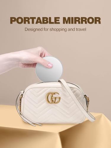 Macaki 20X Magnifying Mirror with 2 Suction Cups, 3.5 inches Magnified Makeup Mirror and Slant Tweezers,Grey,1PC - color: Grey-20x